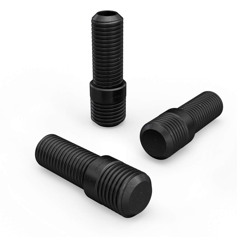  [AUSTRALIA] - 20pcs Black Wheel Stud Conversion - 14x1.5 to 12x1.5, 50mm Total Length, 32mm Shank Length - Compatible with VW Audi Mercedes Vehicles (Ensure Vehicle uses 14x1.5 Bolts) Screw Adapter 1.9" Length