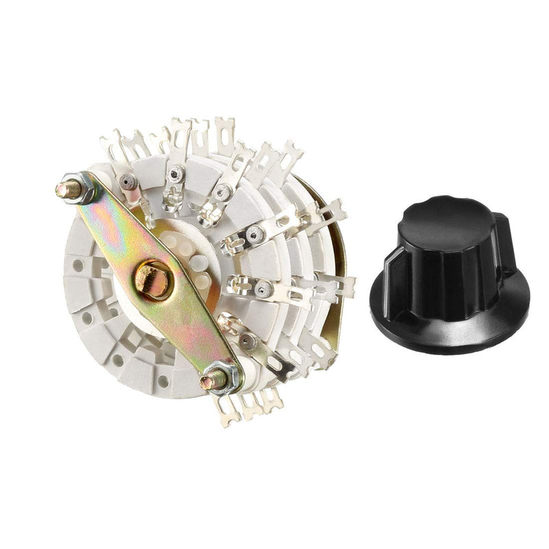 uxcell 3P6T 3 Pole 6 Position 3 Deck Band Channel Rotary Switch Selector with Plastic Knob - LeoForward Australia