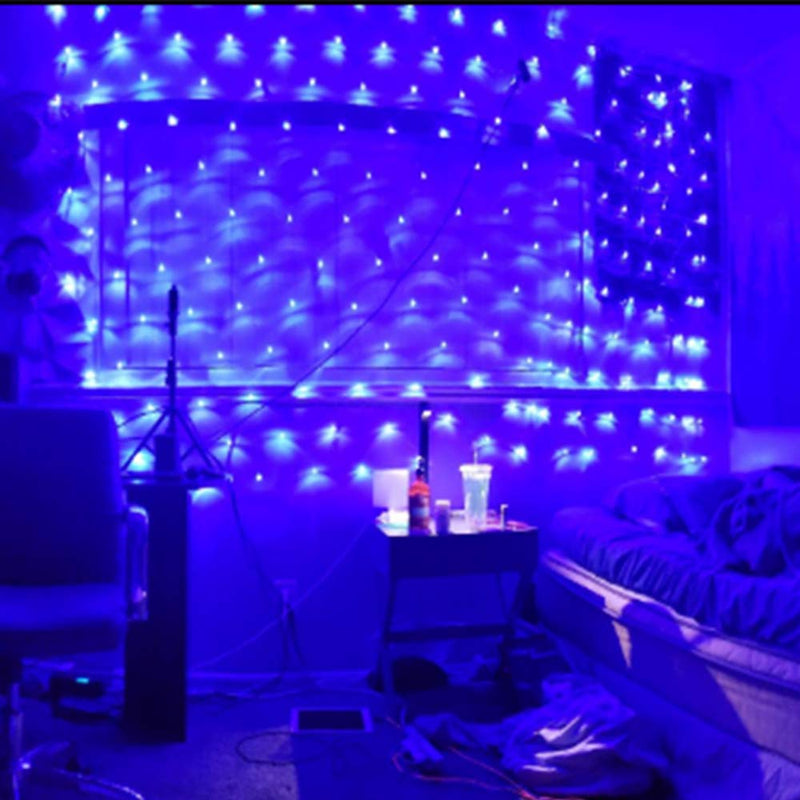  [AUSTRALIA] - LEYOYO LED Net Lights Outdoor Mesh Lights, 8 Modes 200 Led 6.6ft x 9.8ft Christmas Net Lights for Bedroom, Christmas Trees, Bushes, Wedding, Garden, Outdoor Decorations (Blue) Blue