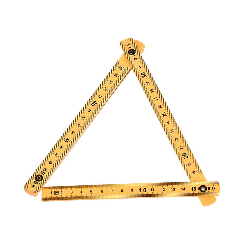  [AUSTRALIA] - uxcell Folding Ruler 100cm 6 Fold Metric Measuring Tool ABS for Woodworking Engineer Yellow