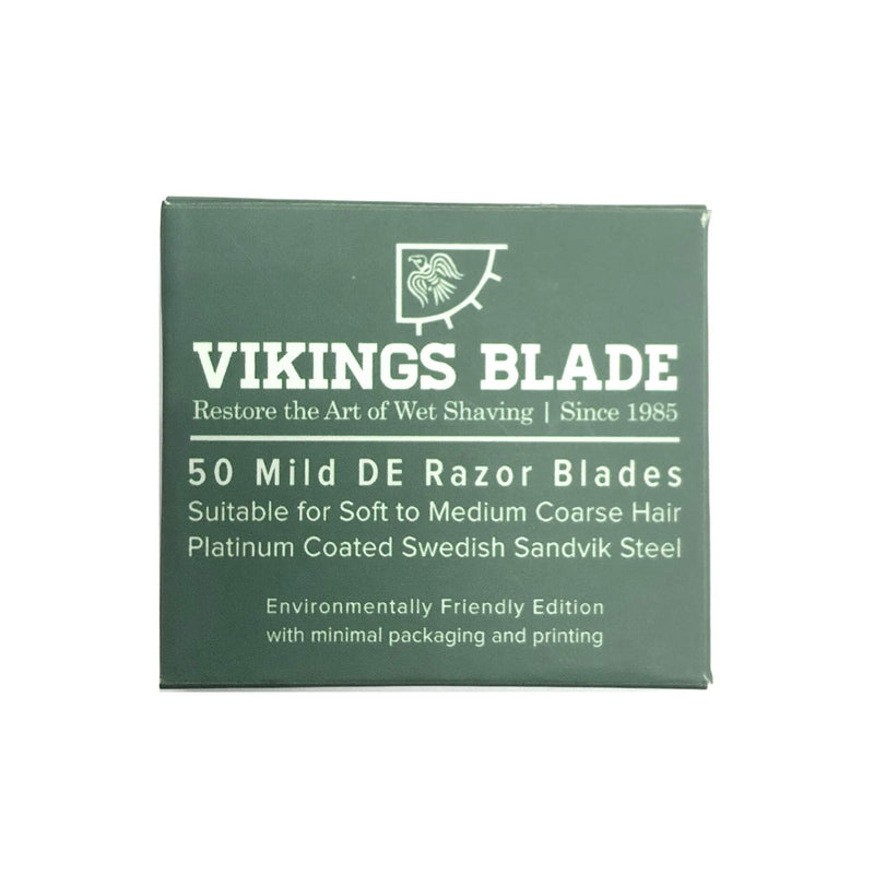 VIKINGS BLADE Swedish Steel Replacement Razor Blades, 50 Pack (9 to 12 months supply), Mild & Safe - LeoForward Australia