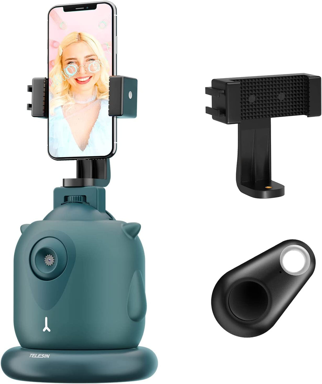  [AUSTRALIA] - Auto Tracking Phone Holder, AICOCO Auto Face Tracking Tripod, 360° Rotation Phone Camera Mount, AI-Powered Face & Body Tracking, No APP, Bluetooth Shutter, Selfie Stick Tripod for Video Recording