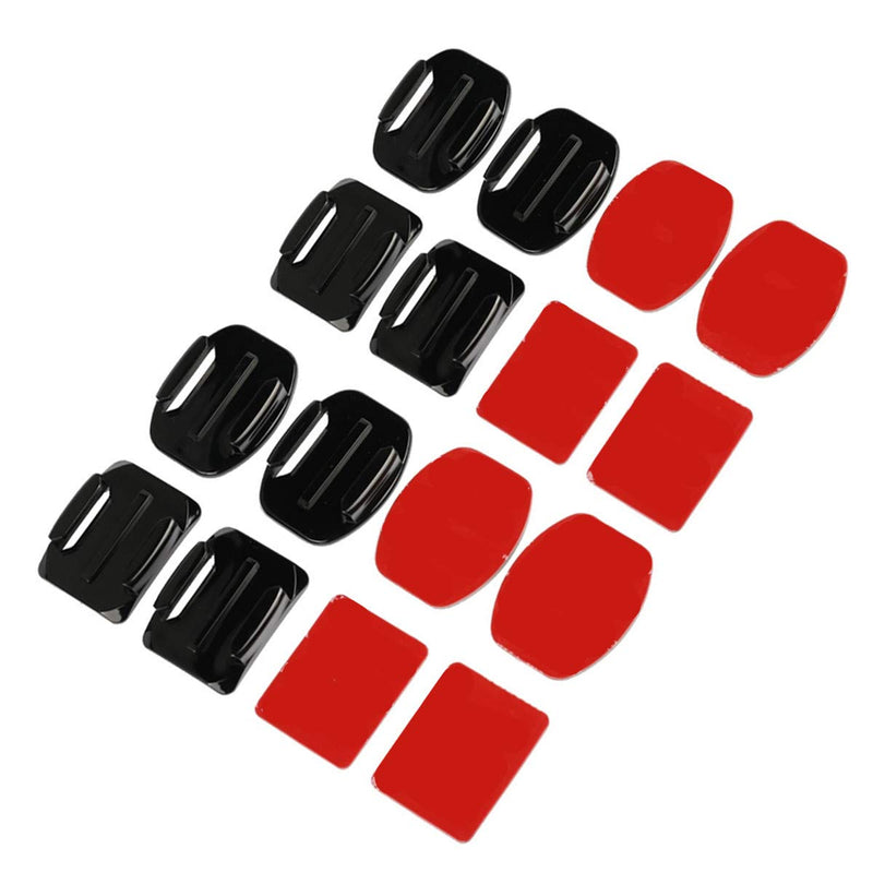  [AUSTRALIA] - 16 PCS Adhesive Mounts for GoPro Cameras, 4X Curved+ 4X Flat Mounts Bundle with Sticky Pads, Tape Mount to Your Helmet/Bike/Board/Car- Fits GOPRO Hero 3 4 5 6 7 8 9+