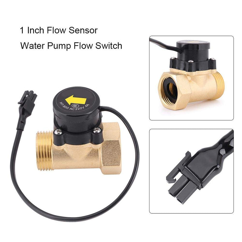  [AUSTRALIA] - VIFER Flow Sensor Switch HT-800 G1 Thread 220V Water Flow Switch Water Pump Automatic Flow Switch