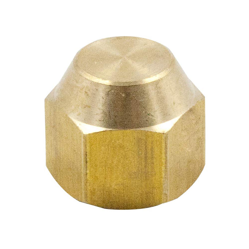  [AUSTRALIA] - Legines 3/8" Flare Cap, Brass SAE 45 Degree Flare Tube Fitting, Pack of 2 3/8 Inch