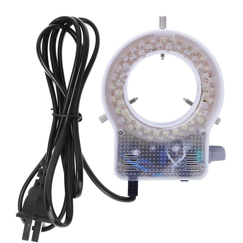  [AUSTRALIA] - 60LED Adjustable Brightness Microscope Ring Light Lamp Illuminator For Stereo Scope Microscope Supplier With Dimmer US Plug 110~240V