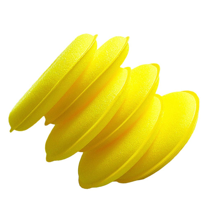  [AUSTRALIA] - VORCOOL 6pcs Wax Applicator Foam Sponge Polish Pad Ultra-soft Cleaning Tool for Clean Car Vehicle Auto Glass(Yellow)