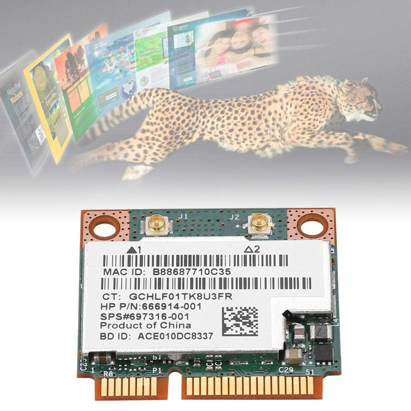  [AUSTRALIA] - ASHATA Dual Band Wireless Network Card for HP for Broadcom BCM943228HMB,2.4G/ 5G Bluetooth 4.0 Dual Band 300M Mini PCI-e Wireless LAN Card,Support 802.11a/b/g/n up to 300Mbps