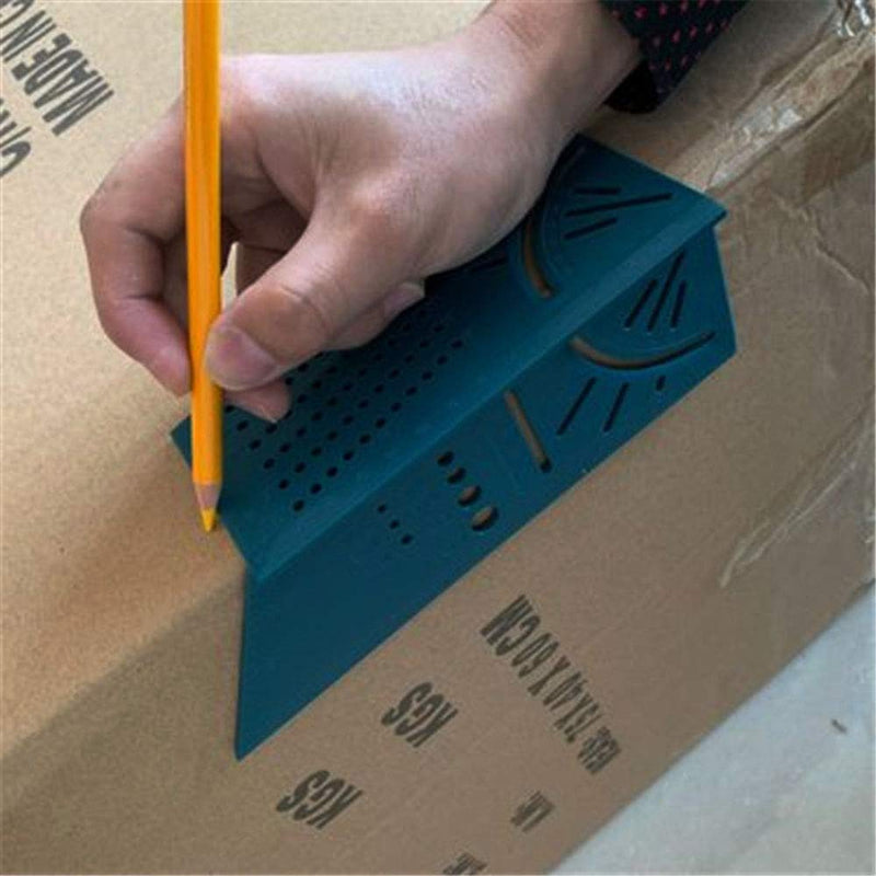  [AUSTRALIA] - E-outstanding 45+90 Degree 3D Multi-Angle Measuring Ruler Miter Square Size Measure Tool For Woodworking