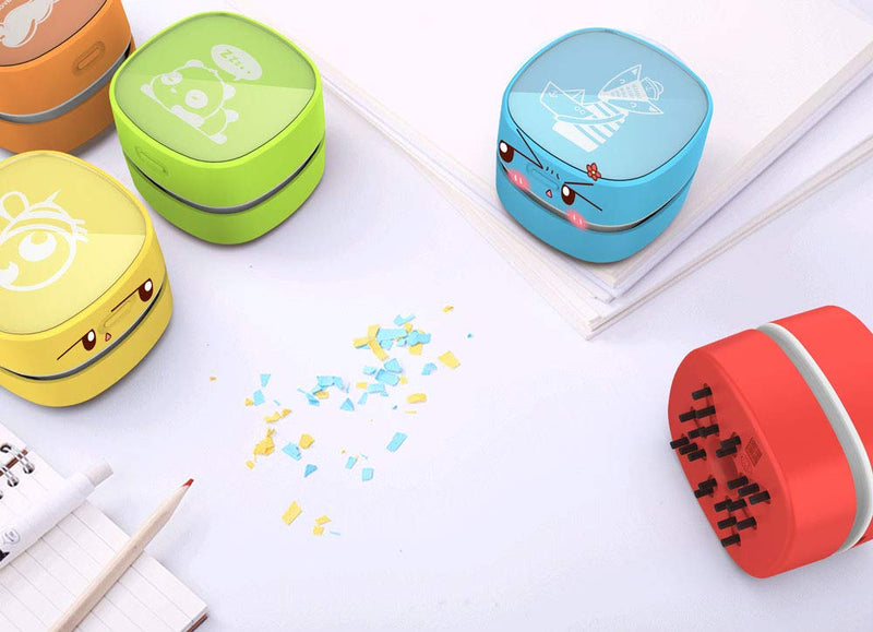  [AUSTRALIA] - ODISTAR Desktop Vacuum Cleaner,Mini Table dust Sweeper Energy Saving,High Endurance up to 400 mins,Cordless&360º Rotatable Design for Cleaning Hairs,Crumb,Computer Keyboard of Gifts for Kids (red) Red