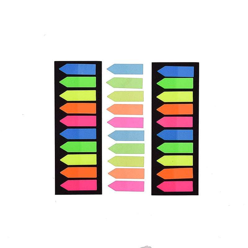  [AUSTRALIA] - Morepack 2000 Count Neon Color Tape Flag, Page Markers,Index Tab Flags,Sticker Note, Fluorescent,10Pack,2000 Pages Count (Type 3)