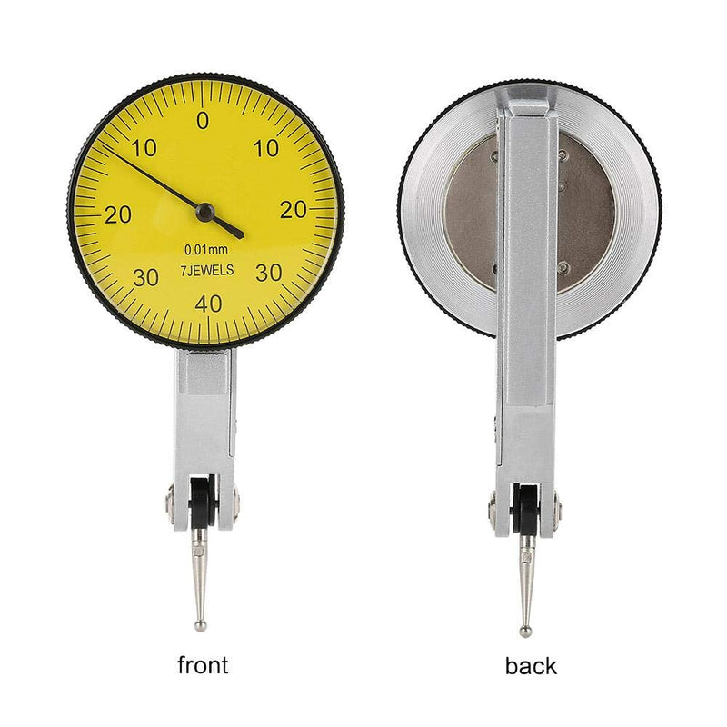  [AUSTRALIA] - Dial Indicator Accuracy 0.01mm Lever Dial Indicator Dial Gauge Tool Kit Gage with Gray Case