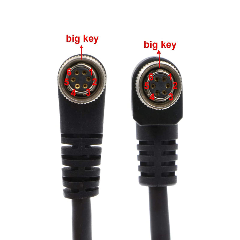  [AUSTRALIA] - Uonecn Basler AVT GIGE CCD Camera Cable Right Angle Hirose 6 Pin Female to Open End 39''