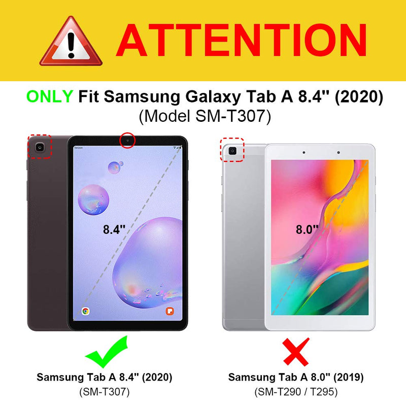Fintie Keyboard Case for Samsung Galaxy Tab A 8.4 2020 Model SM-T307, Slim Shell Lightweight Stand Cover with Detachable Wireless Bluetooth Keyboard, Black - LeoForward Australia