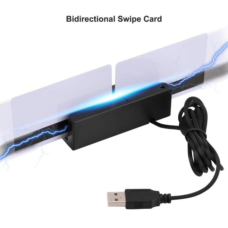  [AUSTRALIA] - MSR90 USB Swipe Magnetic Credit Card Reader 3 Tracks Mini Smart Card Reader MSR605 MSR606 Deftun