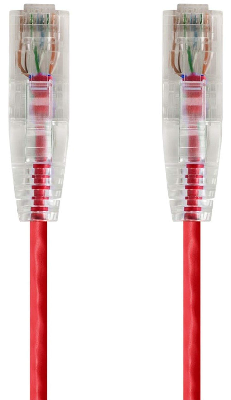  [AUSTRALIA] - Monoprice Cat6 Ethernet Patch Cable - 5 feet - Red | Snagless RJ45 Stranded 550MHz UTP CMR Riser Rated Pure Bare Copper Wire 28AWG - SlimRun Series 5ft