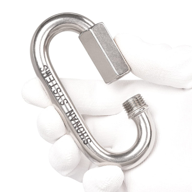  [AUSTRALIA] - SHONAN 4.16 Inch Chain Quick Link Heavy Duty Large Carabiner 316 Stainless Steel Marine Grade Quick Link Connector, Corrosion Resistant Chain Connector, 2517 Lbs Capacity, 1 Pc 4.16 Inch, 1 Pack(Marine Grade)
