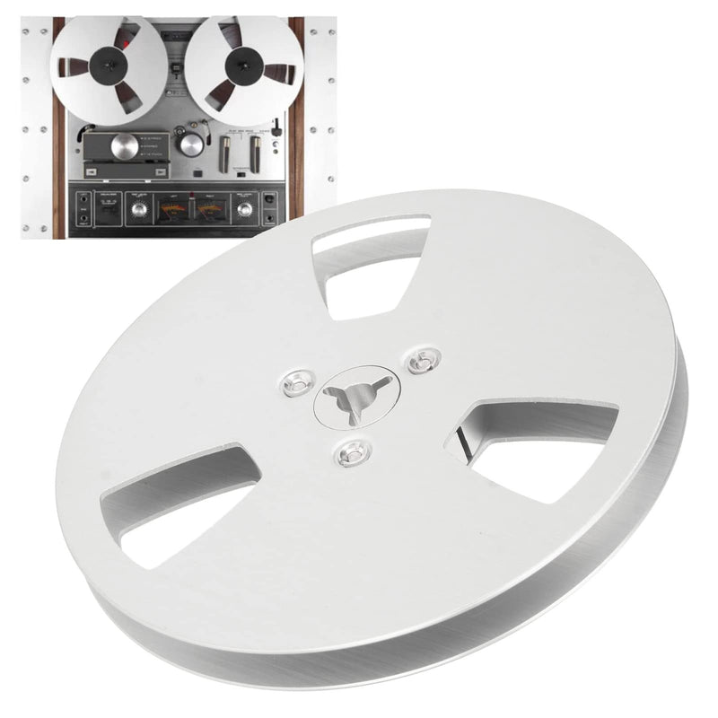  [AUSTRALIA] - 1/4 5 Inch Empty Tape Reel, 3 Holes Universal Open Reel Sound Tape Empty Reel, Aluminum Take Up Reel to Reel Small Nab, Opening Machine Part