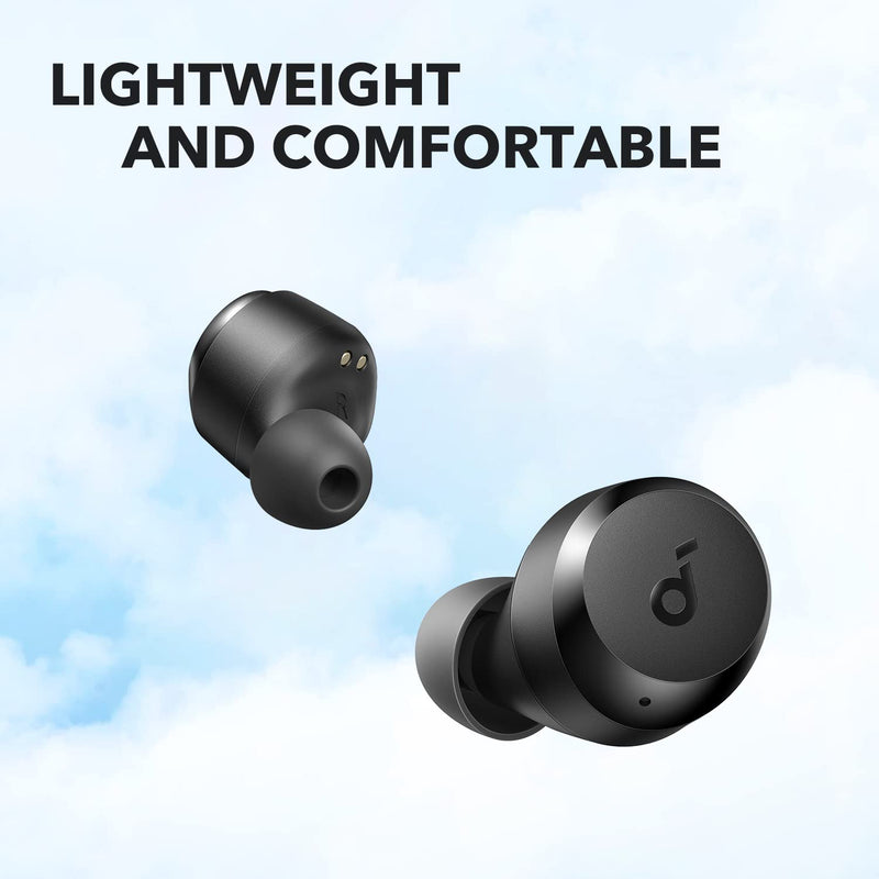  [AUSTRALIA] - Soundcore by Anker A20i True Wireless Earbuds, Bluetooth 5.3, App, Customized Sound, 28H Long Playtime, Water-Resistant, 2 Mics for AI Clear Calls, Single Earbud Mode Black Standard