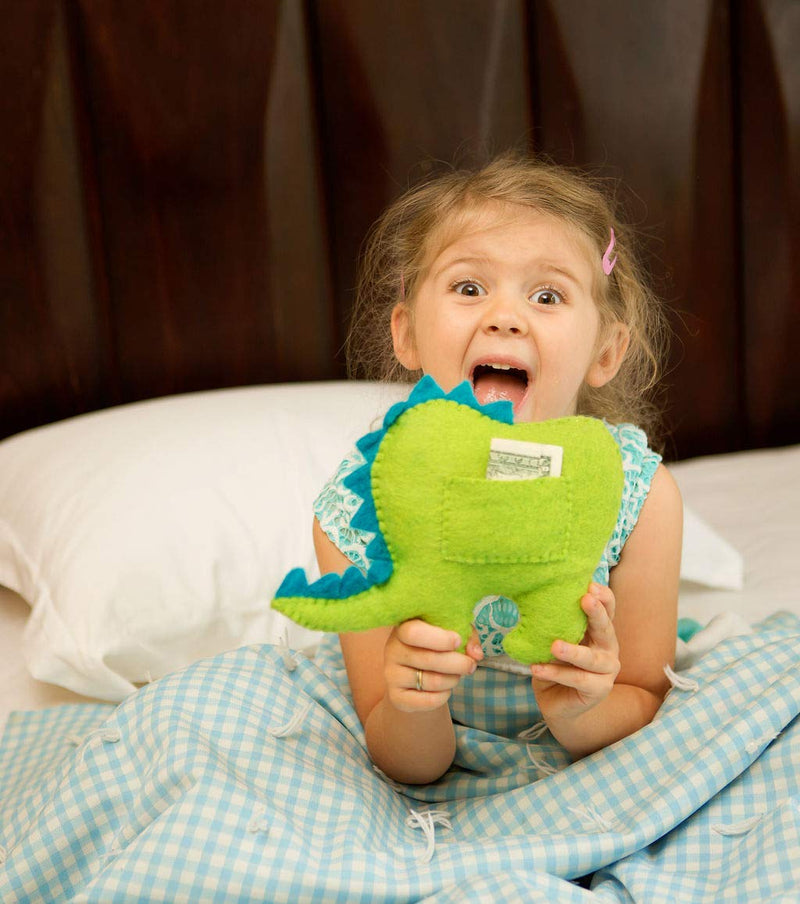  [AUSTRALIA] - Nivas Handmade Dinosaur Tooth Fairy Pouch / Boy Tooth Fairy Pillow / Girl Tooth Fairy Pillow / Keepake Tooth Fairy Pillow / Monster Theme Tooth Fairy