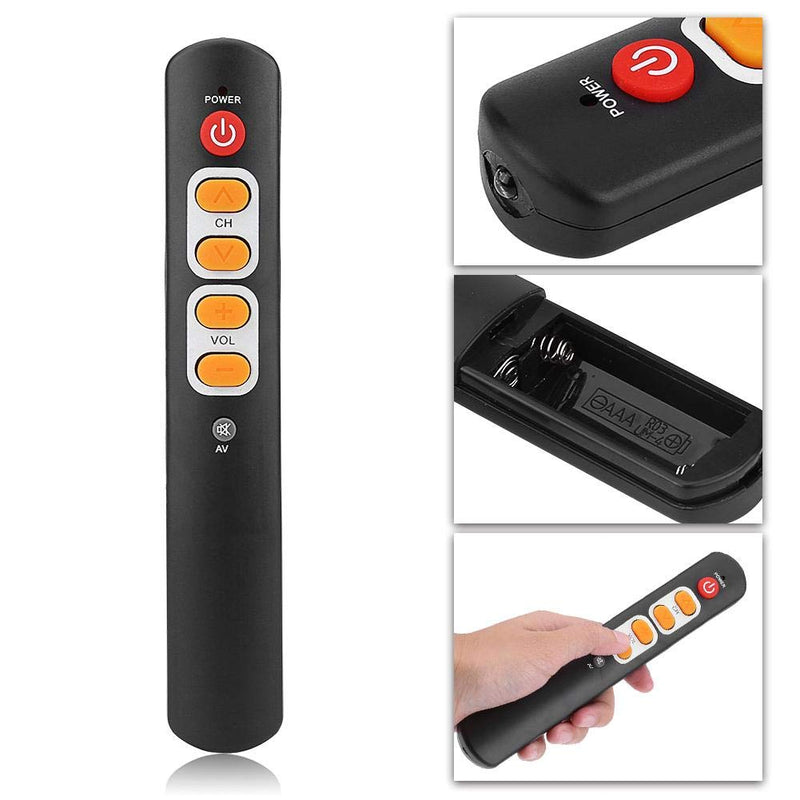 Learning Remote Control with Big Buttons, 6 Keys Universal Remote Control Smart Controller for TV STB DVD DVB HiFi VCR(Orange) Orange - LeoForward Australia