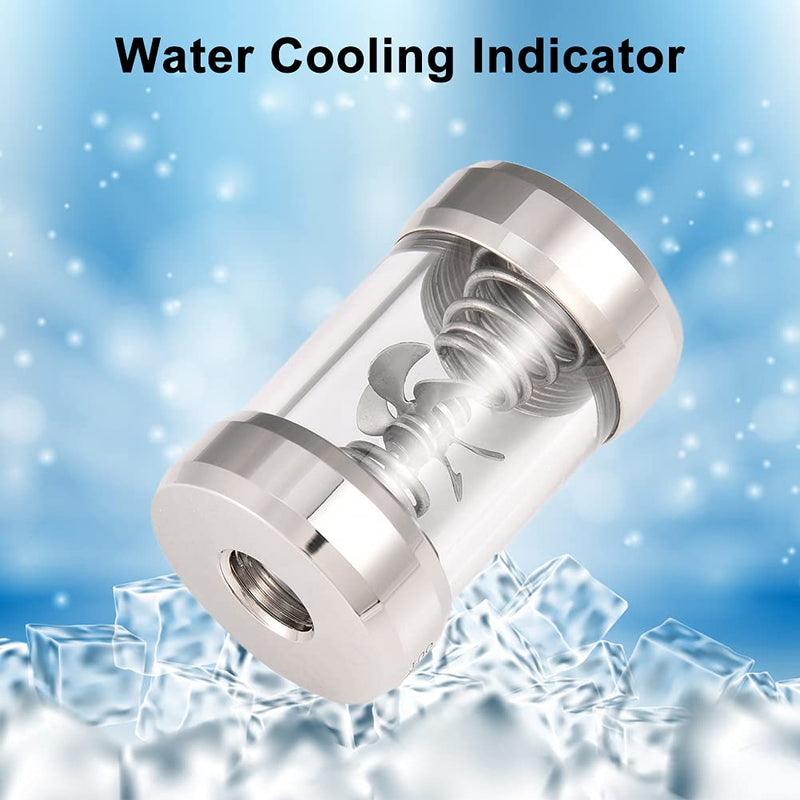  [AUSTRALIA] - Wendry PC Water Cooling Flow Indicator, Replacement G1/4 Threaded Water Cooling Indicator Flow Meter Indicator for Computer Water Cooling System