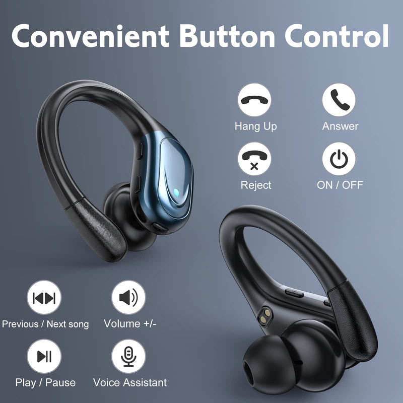  [AUSTRALIA] - Wireless Earbuds, 75Hrs Playtime Bluetooth 5.1 Headphones, True Wireless Earphones with Digital Display & CVC 8.0 Noise Cancelling, Waterproof Earbuds with Mic for Sports, Running, Yoga, Workout Black