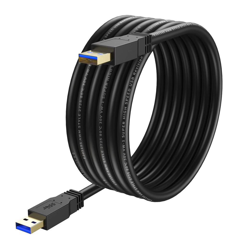  [AUSTRALIA] - XXone USB 3.0 A to A Cable 10ft,Type A Male to Male Cable Cord for Data Transfer Hard Drive Enclosures Printers Modems Cameras 10FTT