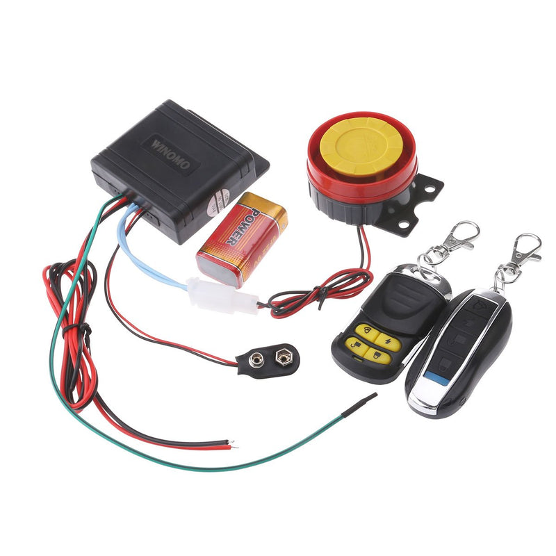  [AUSTRALIA] - WINOMO Motorcycle Alarm System Anti Theft Security System with Double Remote Control 12v Universal