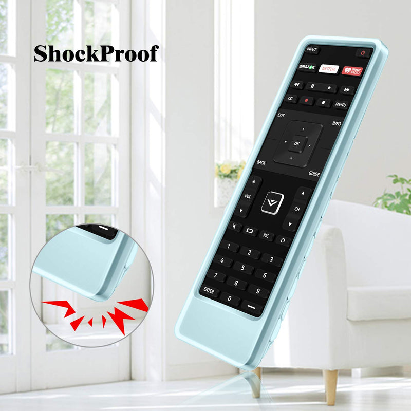 Fintie Remote Case for Vizio XRT122 Smart TV Remote, CaseBot (Honey Comb) Lightweight Anti-Slip Shockproof Silicone Cover for Vizio XRT122 LCD LED TV Remote Controller, Blue Glow in The Dark Z-Blue Glow in The Dark - LeoForward Australia