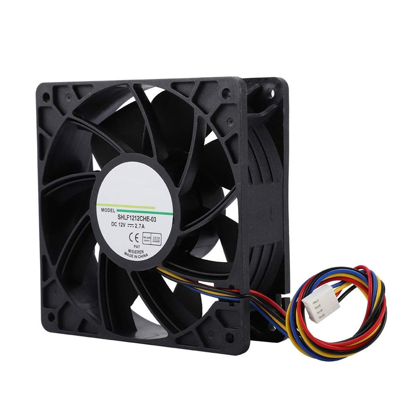  [AUSTRALIA] - ASHATA 4pin CPU Cooling Fans for Computer, SHLF1212CHE-03 DC12V 2.7A 12CM S9 S7 Fast Heat Dissipation Cooling Fan Cooler for PC
