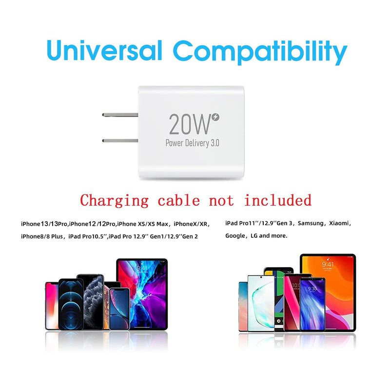  [AUSTRALIA] - 20W USB C Charger Block for iPhone 12/13 14 Pro Max Mini/SE 2022,Samsung Galaxy S21 FE S22 Plus Ultra/A53 5G A71 A51 A03S/Z Flip 3 4/Fold 3 4,Note 20 10,Note20,PD 3.0 Fast Charging Power Adapter,2Pack