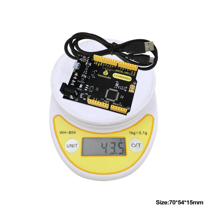  [AUSTRALIA] - KEYESTUDIO Leonardo R3 Microcontroller Development Board with USB Cable Kit for Arduino Project