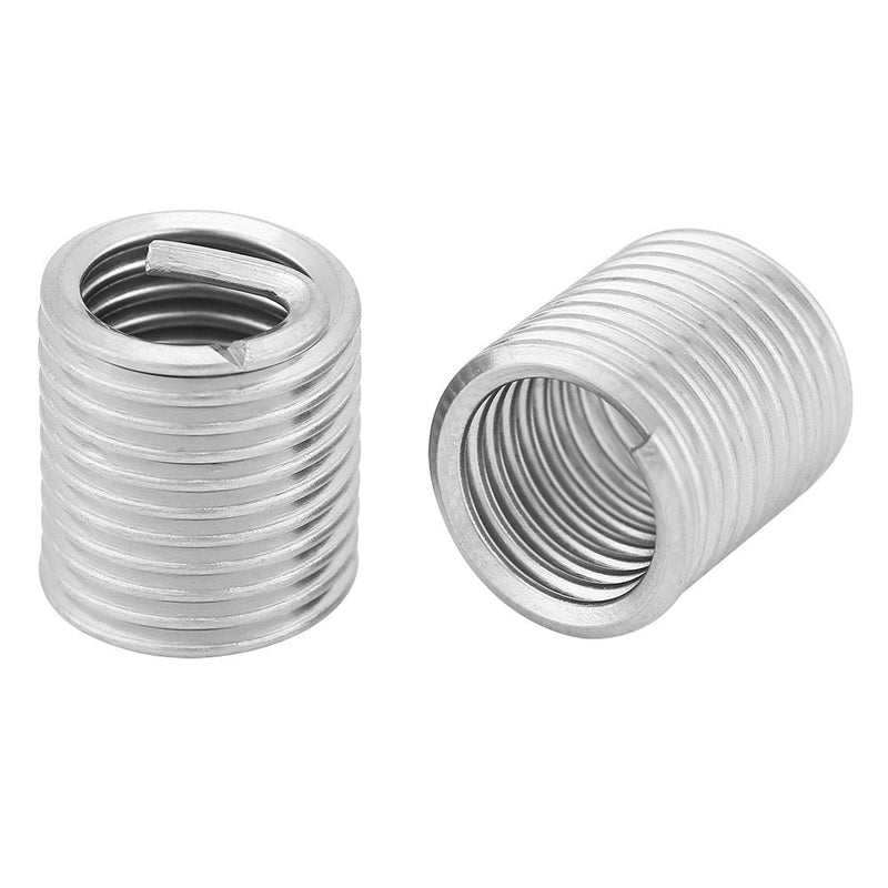  [AUSTRALIA] - 100pcs Stainless Steel SS304 Coiled Wire Helical Screw Thread Inserts M8 x 1.25 x 2D Length for Helical Repair