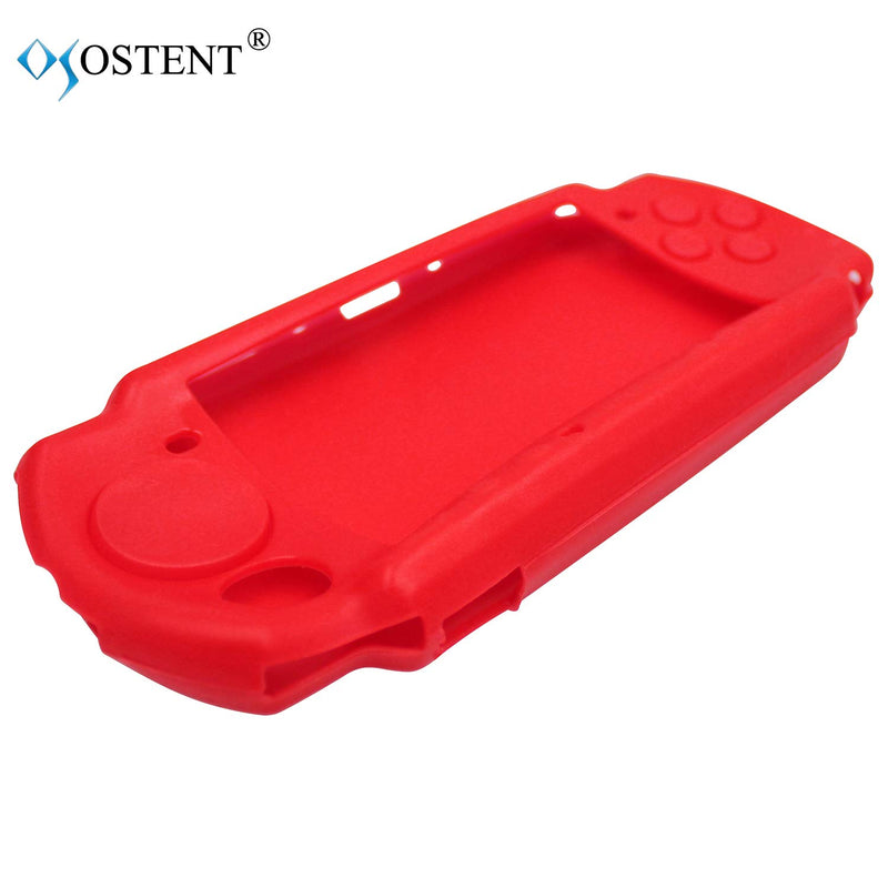  [AUSTRALIA] - OSTENT Soft Protector Silicon Travel Carry Case Skin Cover Pouch Sleeve Compatible for Sony PSP 2000/3000 Color Red