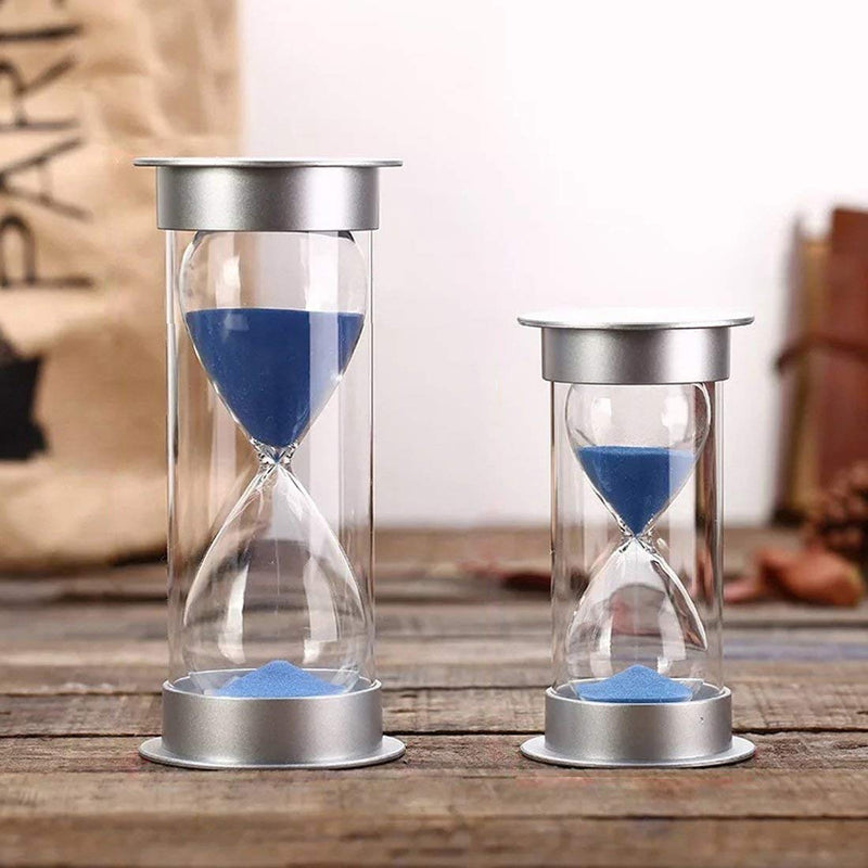  [AUSTRALIA] - Hourglass Sand Timer 5/10/15/30/45/60 minutes Sand glass Timer for Romantic Mantel Office Desk Book Shelf Curio Cabinet Christmas Birthday Gift Kids Games Classroom Kitchen Home Dec (5 min, blue) 5 min