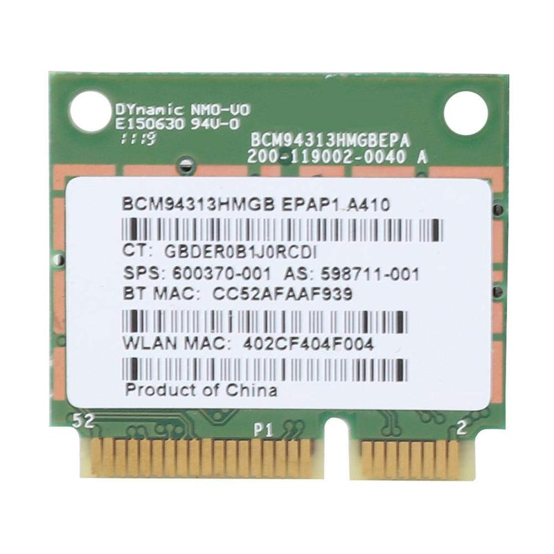  [AUSTRALIA] - PCIE Wirless Network Card, BCM94313HMGB Wi-Fi and Bluetooth 3.0 Wireless Network Adapter PCI Express Half Mini Card use for HP G4/CQ43 Series Desktop PC