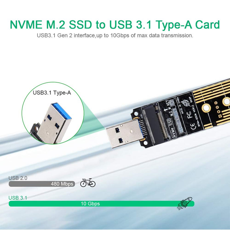 ZEXMTE M.2 NVME USB 3.1 Adapter M-Key M.2 PCIe to Hard Drive Converter Reader High Performance 10 Gbps USB 3.1 Gen 2 Bridge Chip Support 2230 2242 2260 2280 Size SSD - LeoForward Australia