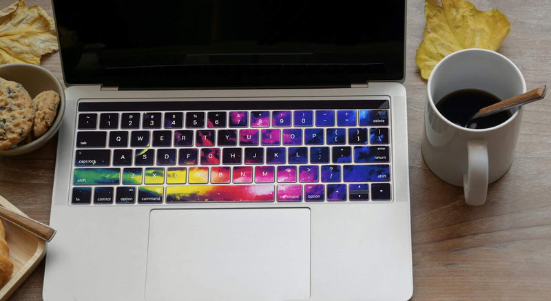  [AUSTRALIA] - Funut MacBook Pro Keyboard Cover with Touch Bar 13 inch Silicone Keyboard Skin and 15 inch Premium Ultra Thin TPU 2019-2016 (Apple Model A2159 A1989 A1990 A1706 A1707) Skin Protector - Nebula
