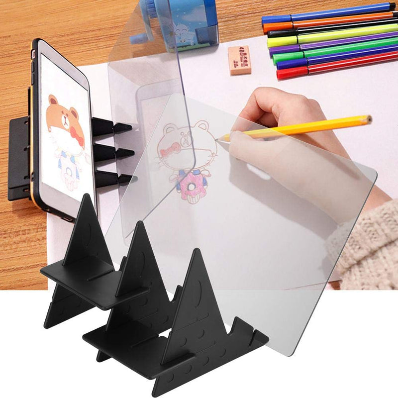  [AUSTRALIA] - FTVOGUE DIY Drawing Tracing Pad Optical Projector Line Painting Copy Board Panel Reflection Sketching Copy Pad with 5 Brackets