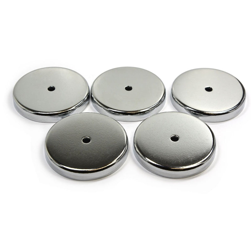 CMS Magnetics Round Base Magnet 35 LB Pulling Power RB50 2" Cup Magnets - 5 Count - LeoForward Australia