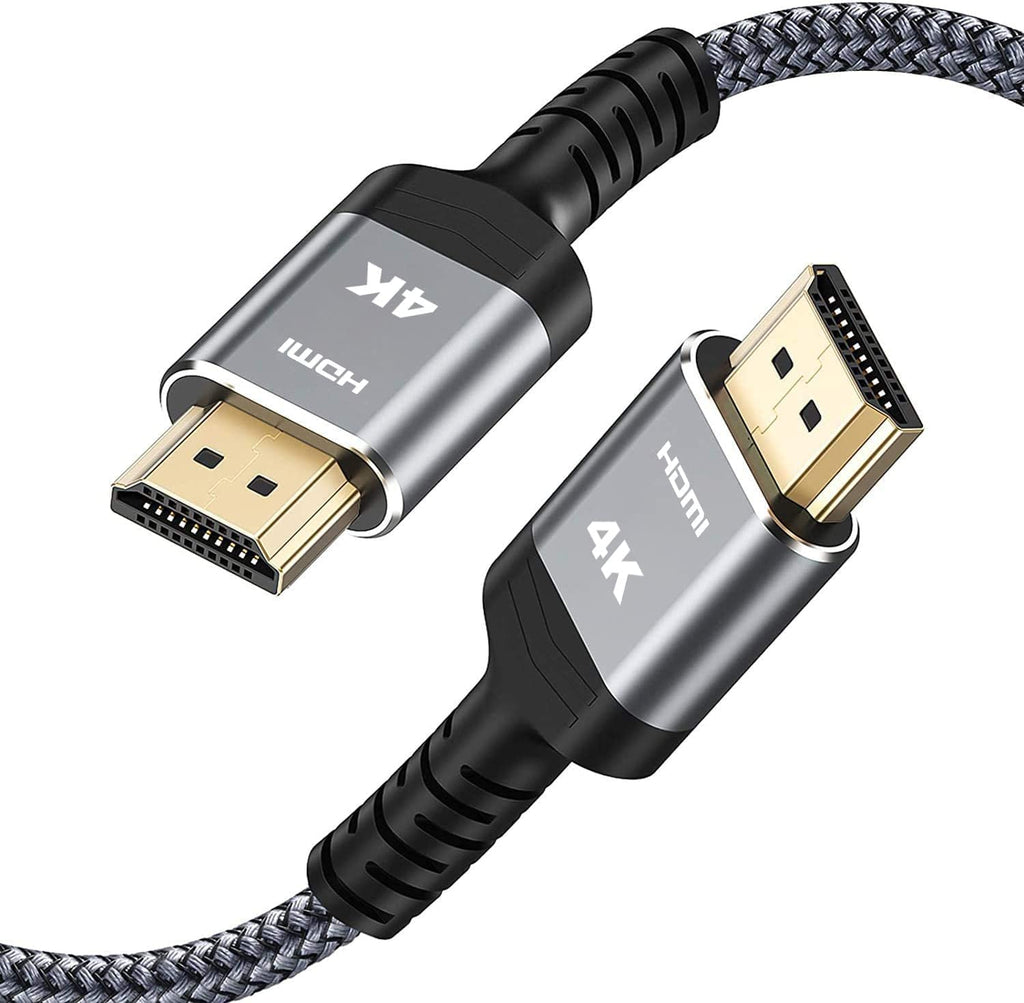  [AUSTRALIA] - Highwings 4K@60Hz HDMI Cable 10ft, 2.0 18Gbps HDMI Cable Nylon Braided - Supports Ethernet, 4K HDR, 2160p 1080p 3D HDCP 2.2 ARC HDTV Projector Monitor PS 3/4 Blu-ray 10 feet Grey