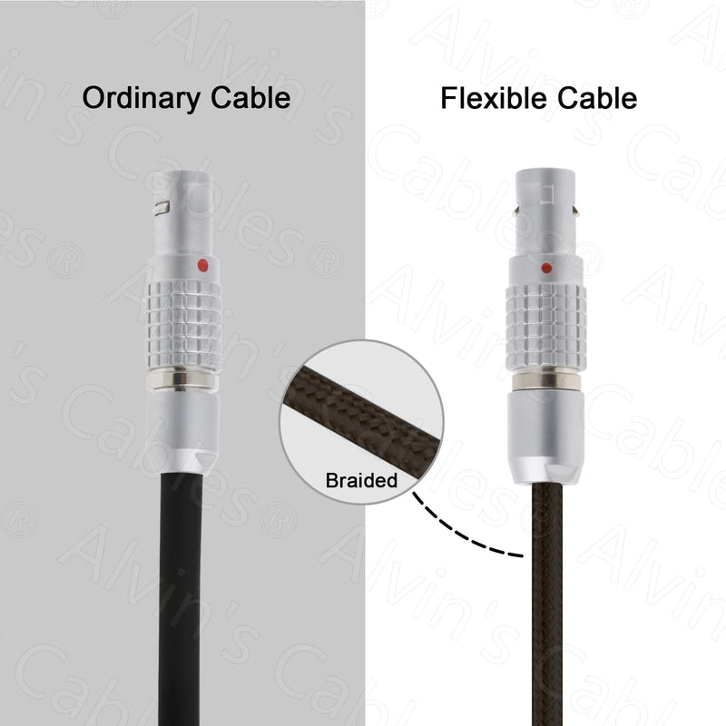 [AUSTRALIA] - Alvin's Cables Flexible D-Tap to 2 Pin Male Power Cable for Teradek, SmallHD Monitor, Vaxis 60cm|23.6inches Braided Wire Straight 2 pin Flexible Cable
