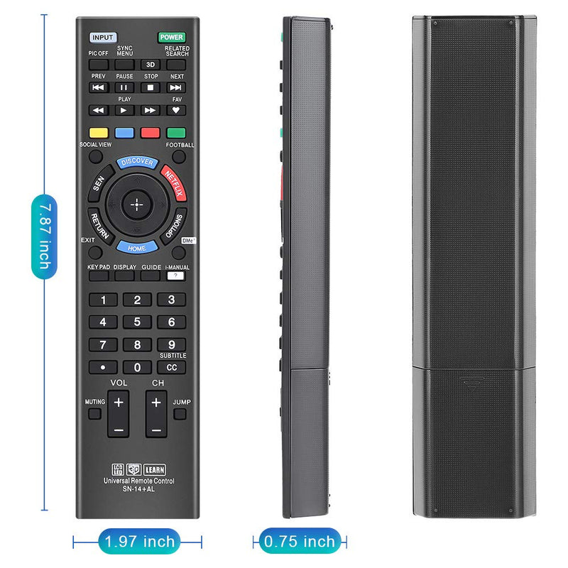 Gvirtue Sony Universal Remote Control for Almost All Sony RM-YD005 RM-YD014 RM-YD018 RM-YD021 RM- YD024 RM-YD025 YD026 RM-YD027 RM-YD028 RM-YD040 RM-YD063 RM-YD065 RM-YD092 RM-YD102 RM-YD103 RM- Y156 SN-14+L - LeoForward Australia