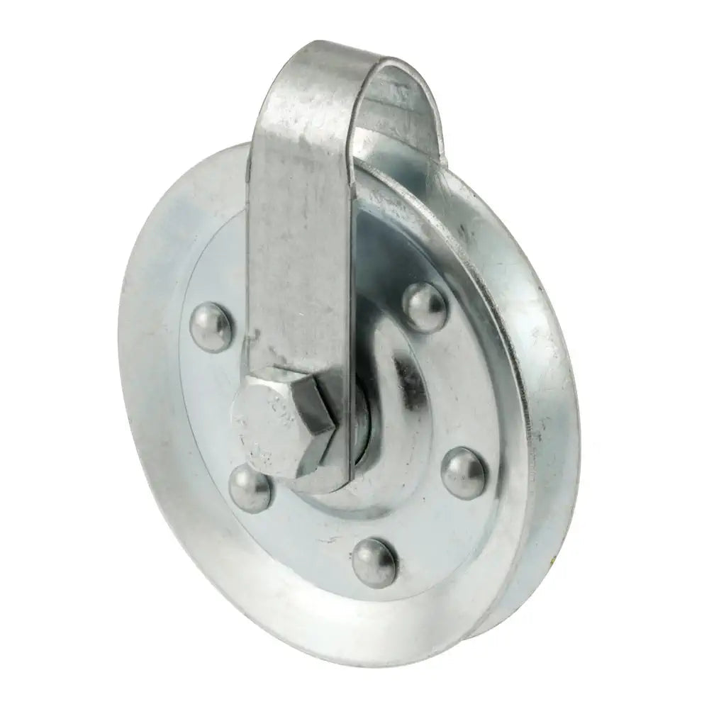  [AUSTRALIA] - Prime-Line GD 52189 Pulley with 2 Straps and Axle Bolts, 3 inch Diameter (2-pack) , White