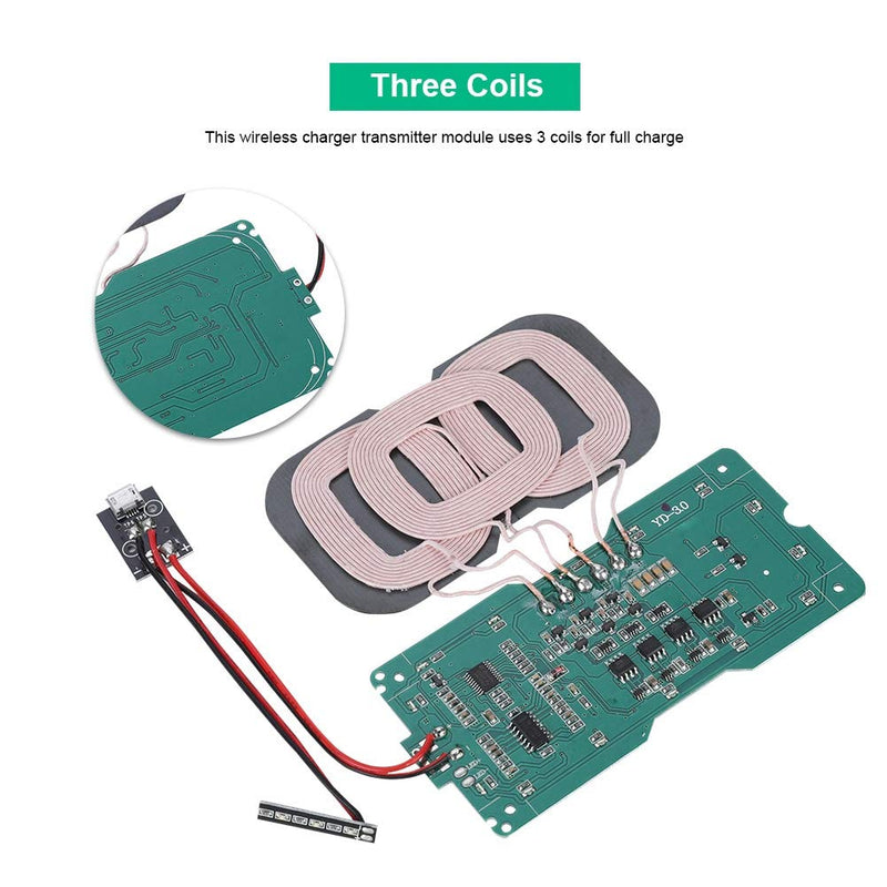  [AUSTRALIA] - Qi Standard Wireless Charger Transmitter Module - 3 Coils - Multi-Level Protection - Wide Compatibility - Universal Micro Interface - DIY Wireless Charger Parts 5th