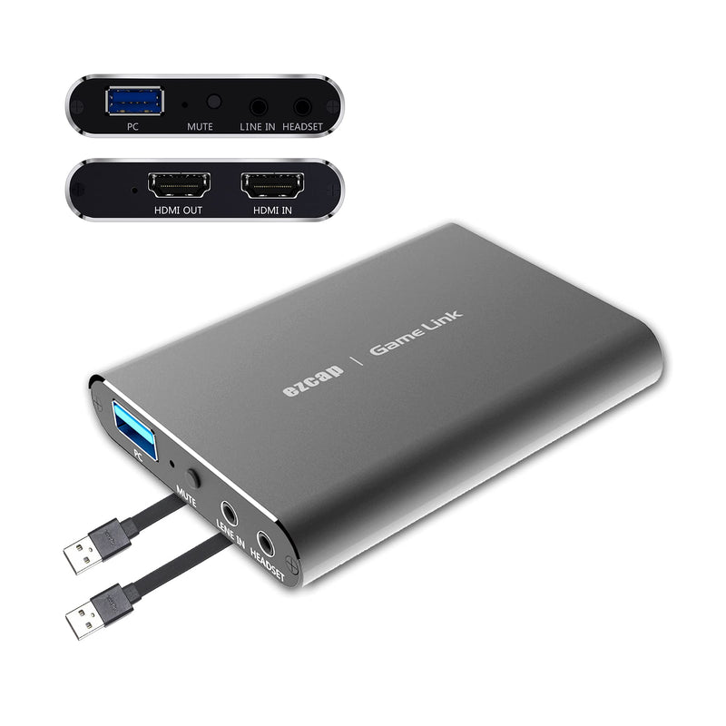  [AUSTRALIA] - 1080P60 HDMI Audio Video Capture Card,4K in and Pass-Through,Plug & Play,High Speed USB Capture Device,Streaming for DSLR,Switch,Xbox One,YouTube (1080P60)