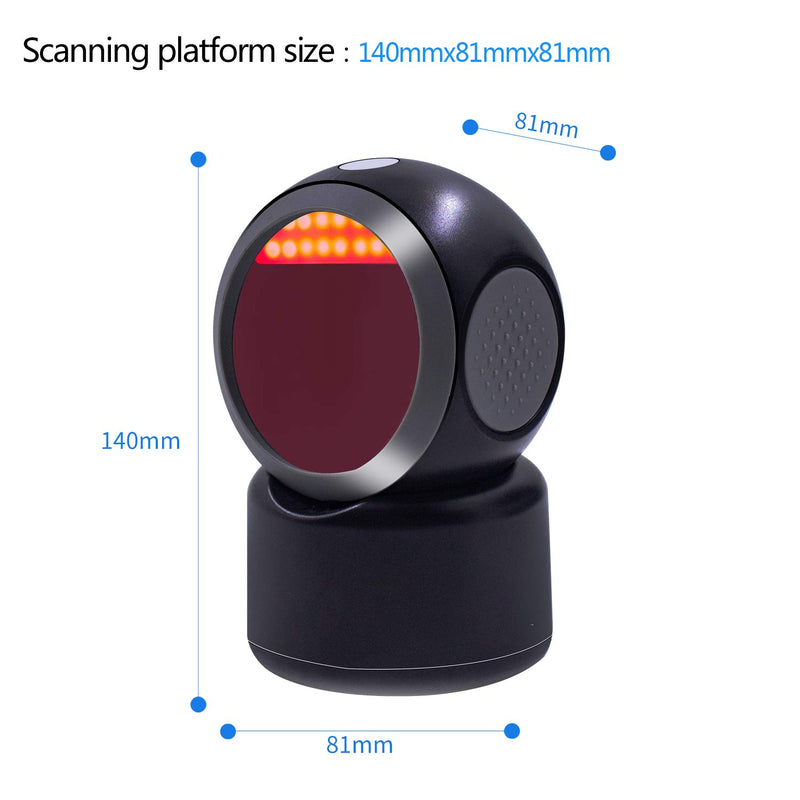 1D 2D QR Desktop Barcode Scanner, Symcode Omnidirectional Hands-Free Automatic USB Barcode Reader Scanner, Capture Barcodes from Mobile Phone Screen, Automatic Image Sensing Barcode Scanner - LeoForward Australia