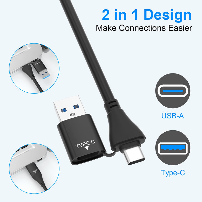  [AUSTRALIA] - USB3.0 Multi Card Reader, 7-in-1 Memory Card Reader USB&USB C 3.0 to SD TF Micro SD CF MS MMC Card, Supports 5Gbps High Speed Card Reader SD/TF/Micro SD/CF/MS/XD Read 5 Cards Simultaneously