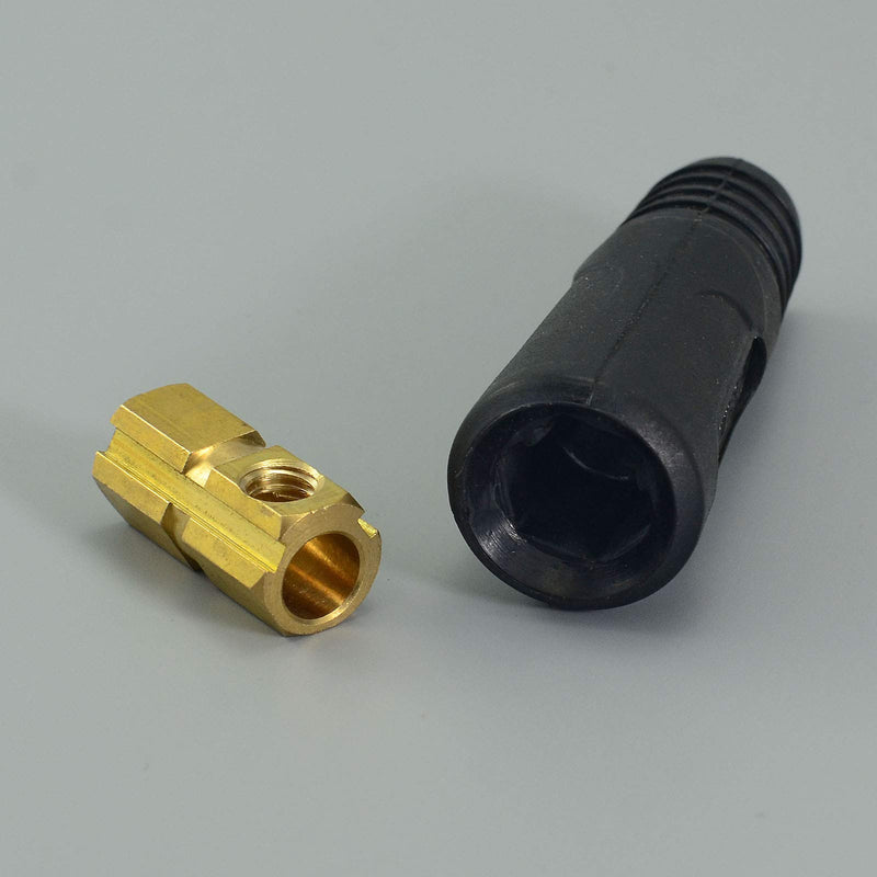  [AUSTRALIA] - Welding Cable Joint Quick Connector Female DINSE-Style 100Amp-200Amp 16-25 SQ-MM 2pk